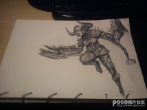 临摹渣图  LOL 龙血武姬