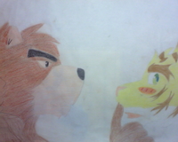 好不容以畫這一張~~~仿"柔一&虎彥"