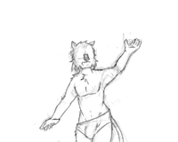 夏日物语——小蛮腰♂黄雷 线稿完了（未完？）